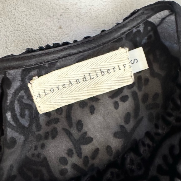 Johnny Was 4LoveAndLiberty Sheer Black Patterned Gothic Mini Dress - Picture 4 of 9